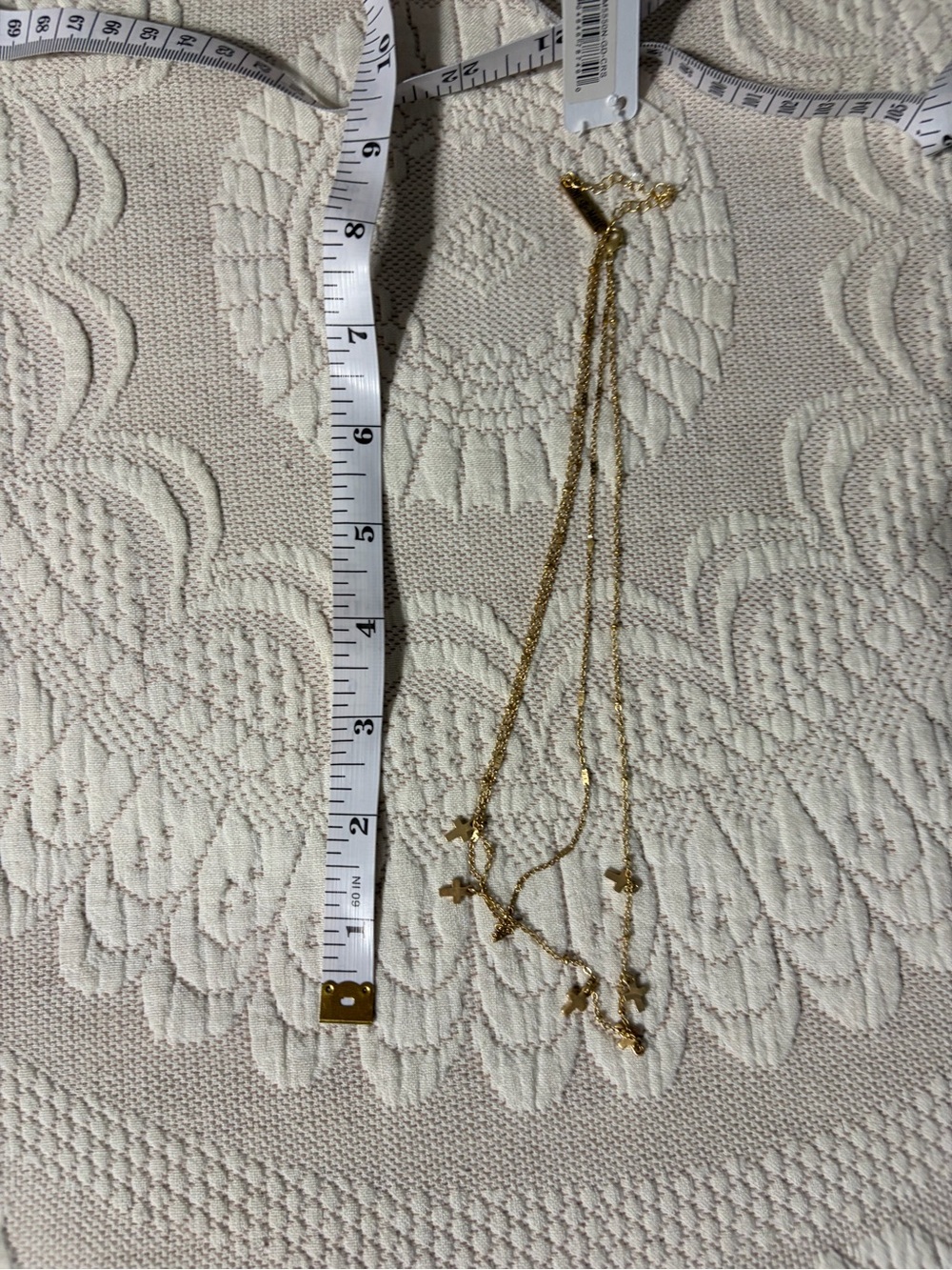 NWT Jane Marie Gold Cross Charm Layered Necklace - Women Jewelry gift classic